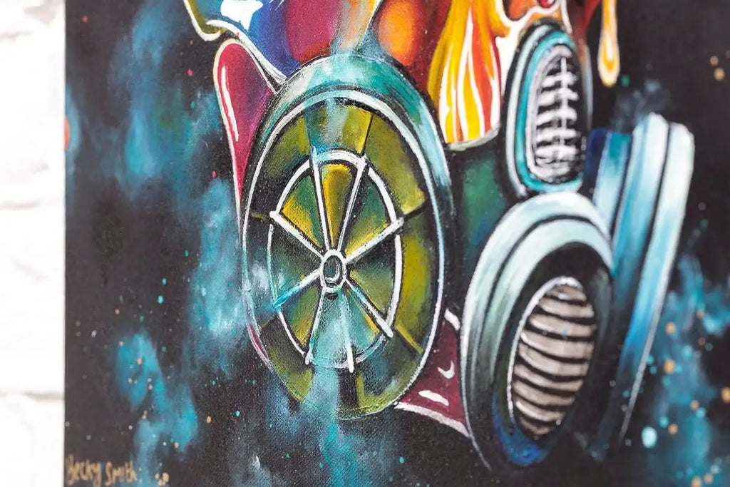 Sensory Overload Triptych - Original - SOLD by artist Becky Smith - Wyecliffe Galleries