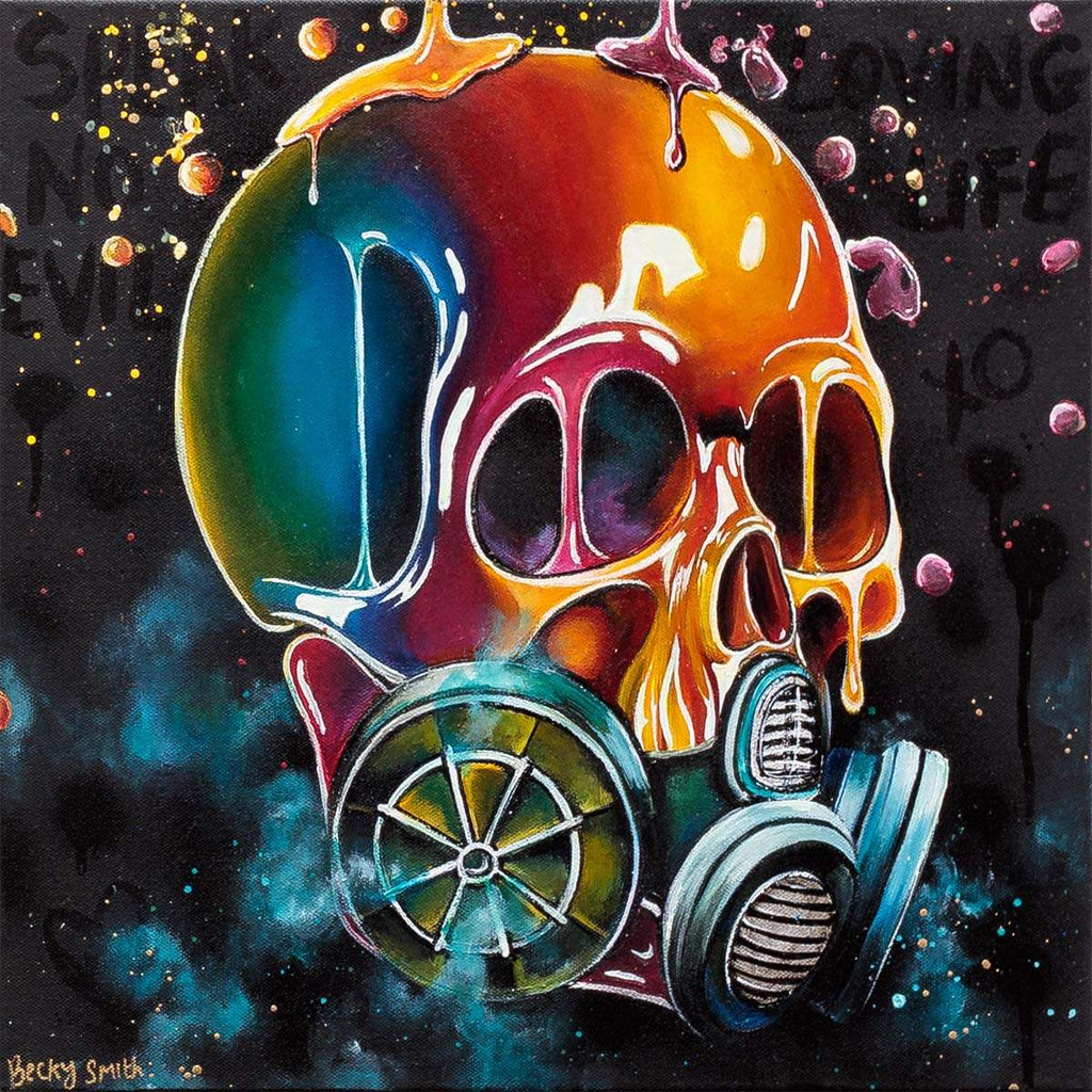 Sensory Overload Triptych - Original - SOLD by artist Becky Smith - Wyecliffe Galleries