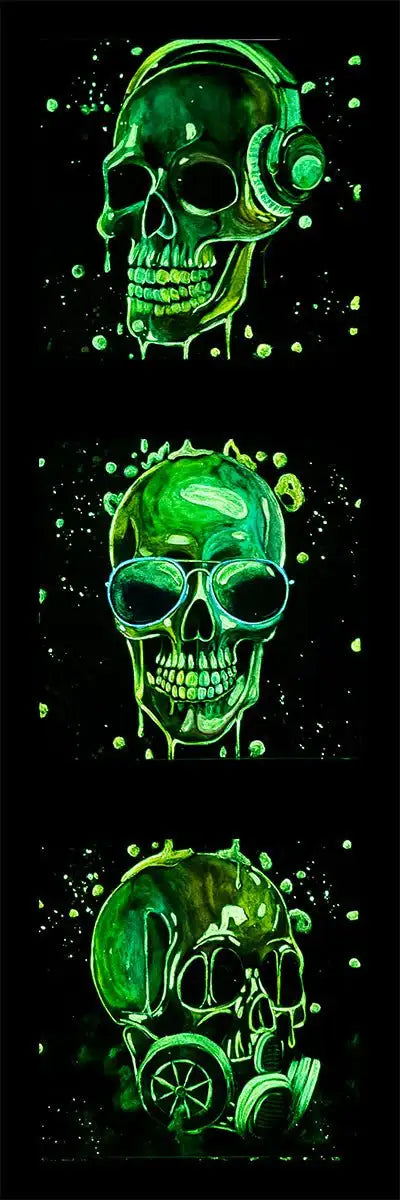 Sensory Overload Triptych - Original - SOLD by artist Becky Smith - Wyecliffe Galleries