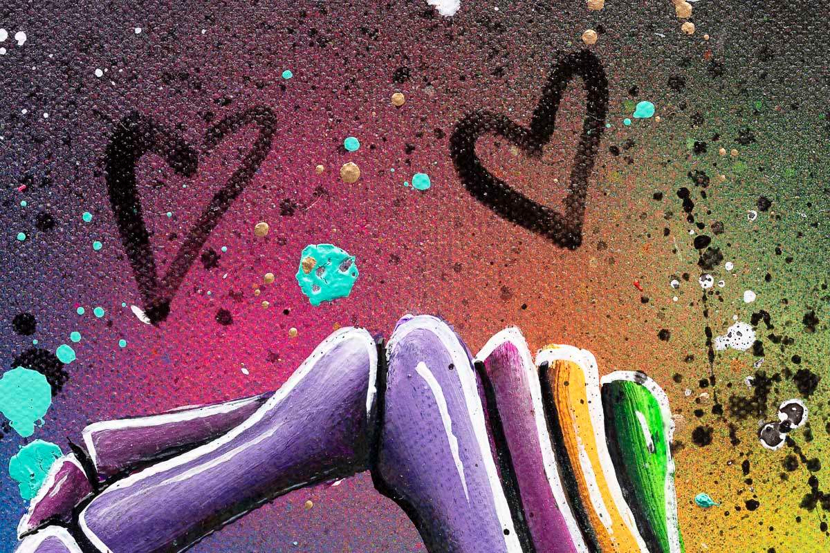 Signs Of Love III - Original - SOLD by artist Becky Smith - Wyecliffe Galleries