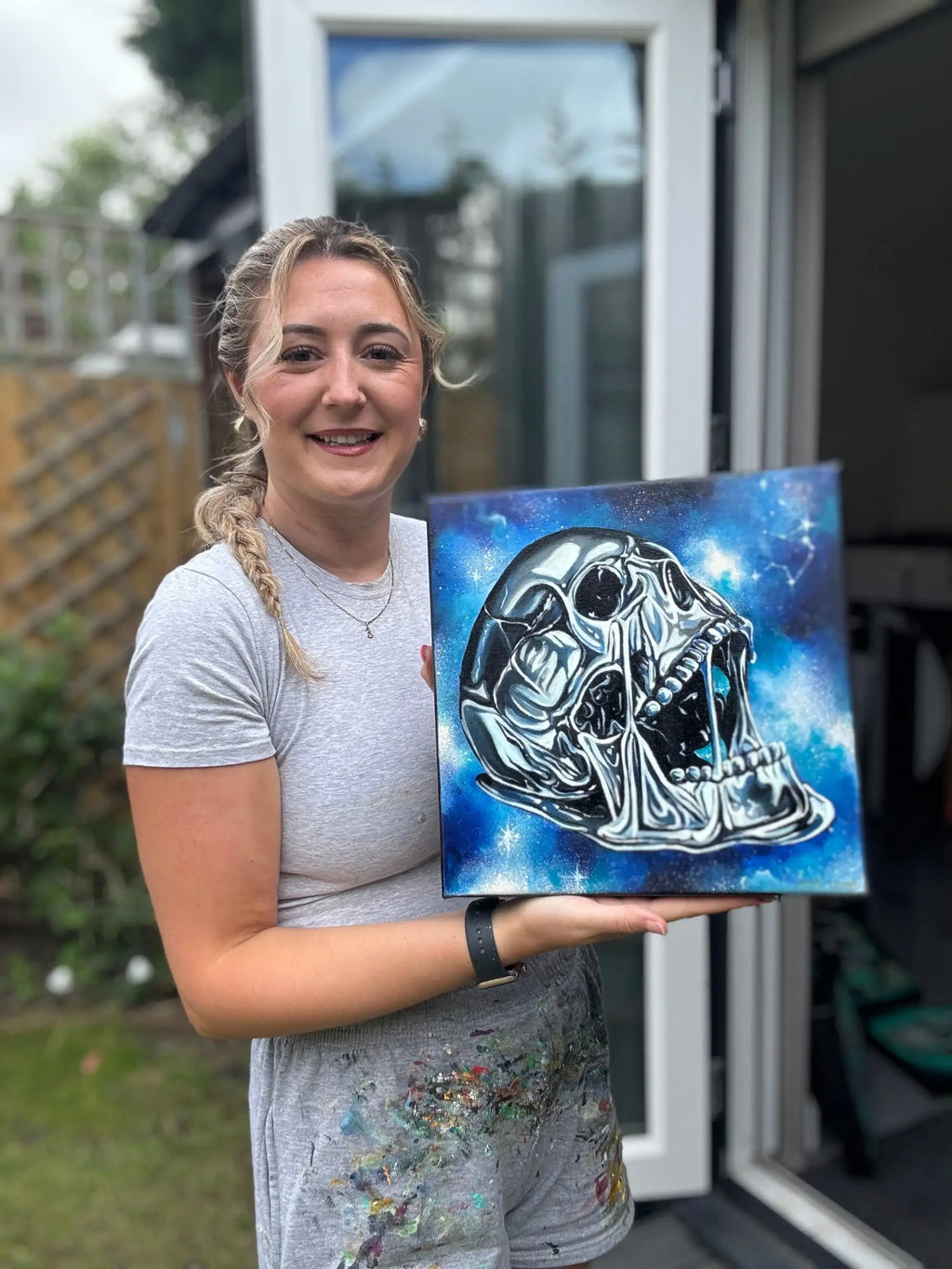 Skull Of Aquarius - Original by artist Becky Smith - Wyecliffe Galleries