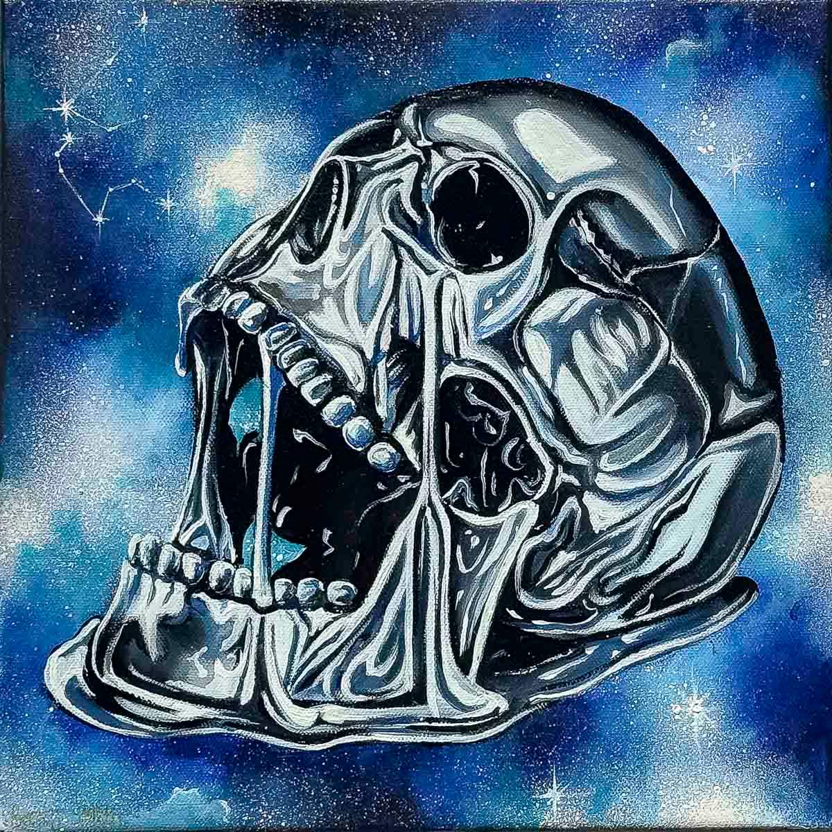 Skull Of Aquarius - Original by artist Becky Smith - Wyecliffe Galleries