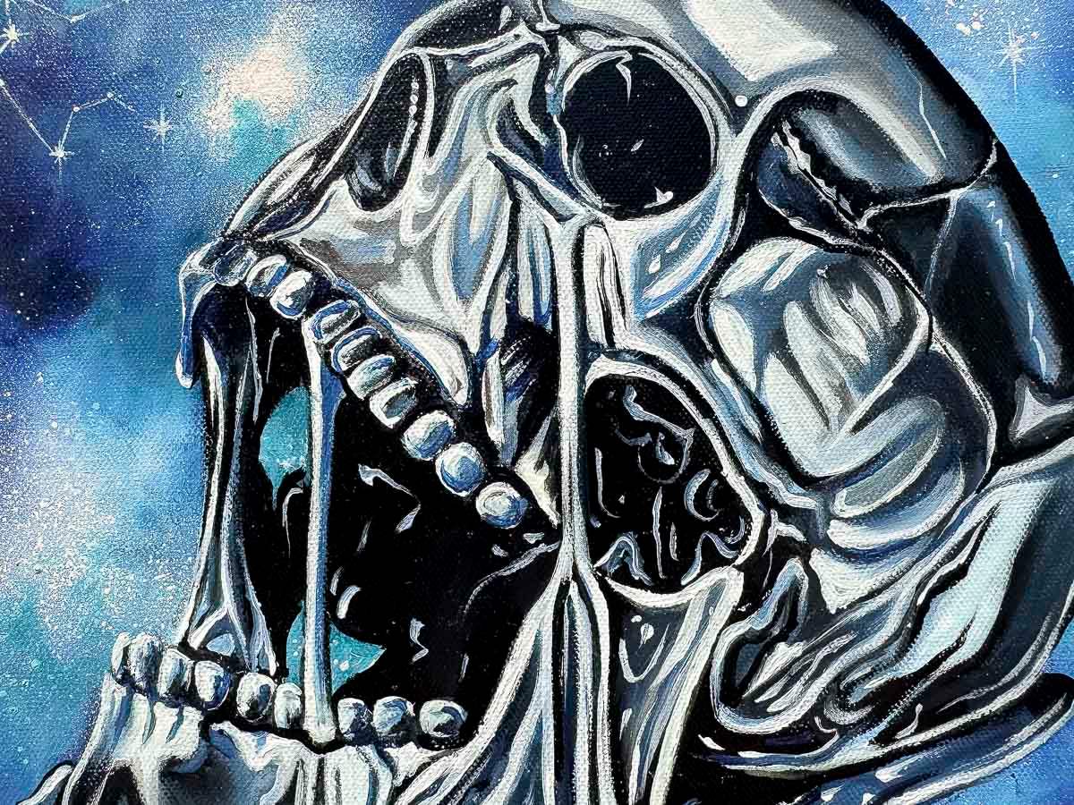 Skull Of Aquarius - Original by artist Becky Smith - Wyecliffe Galleries