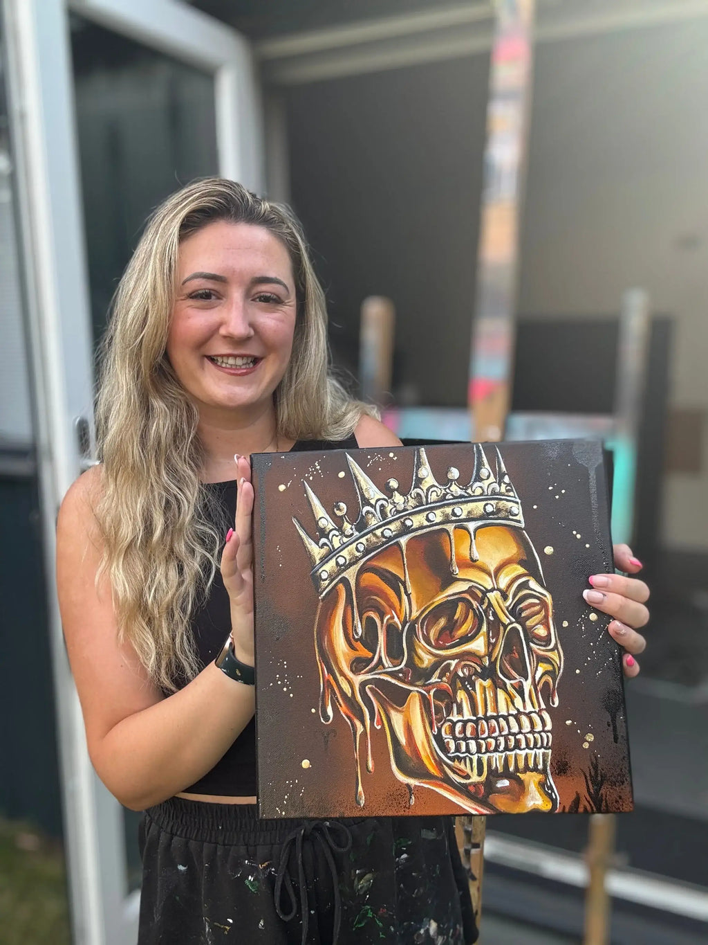 Skull Of Aries - Original - SOLD by artist Becky Smith - Wyecliffe Galleries