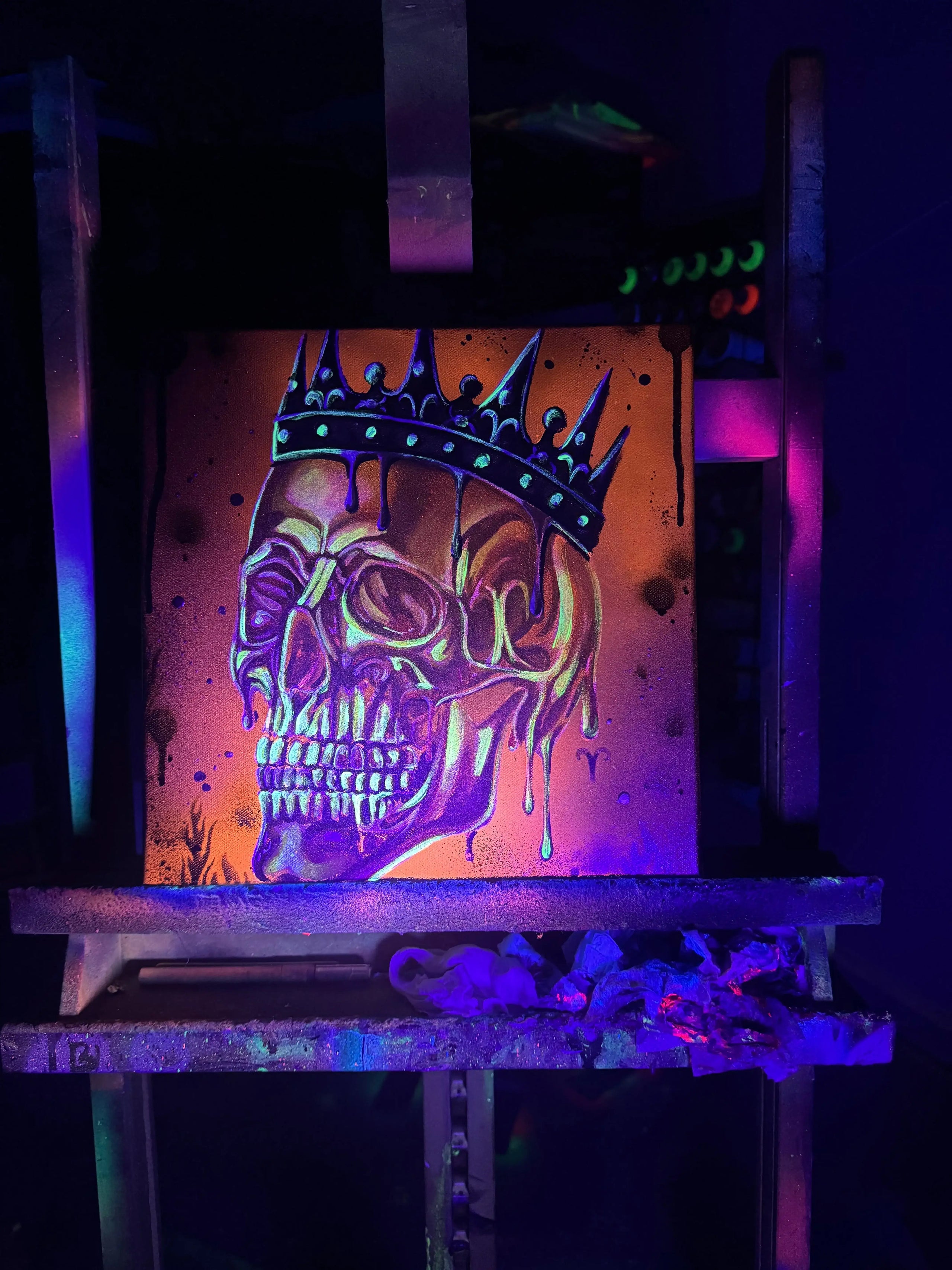 Skull Of Aries - Original - SOLD by artist Becky Smith - Wyecliffe Galleries