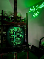 Skull Of Capricorn - Original - SOLD by artist Becky Smith - Wyecliffe Galleries