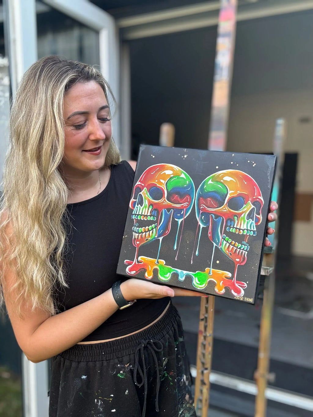 Skull Of Gemini - Original - SOLD by artist Becky Smith - Wyecliffe Galleries