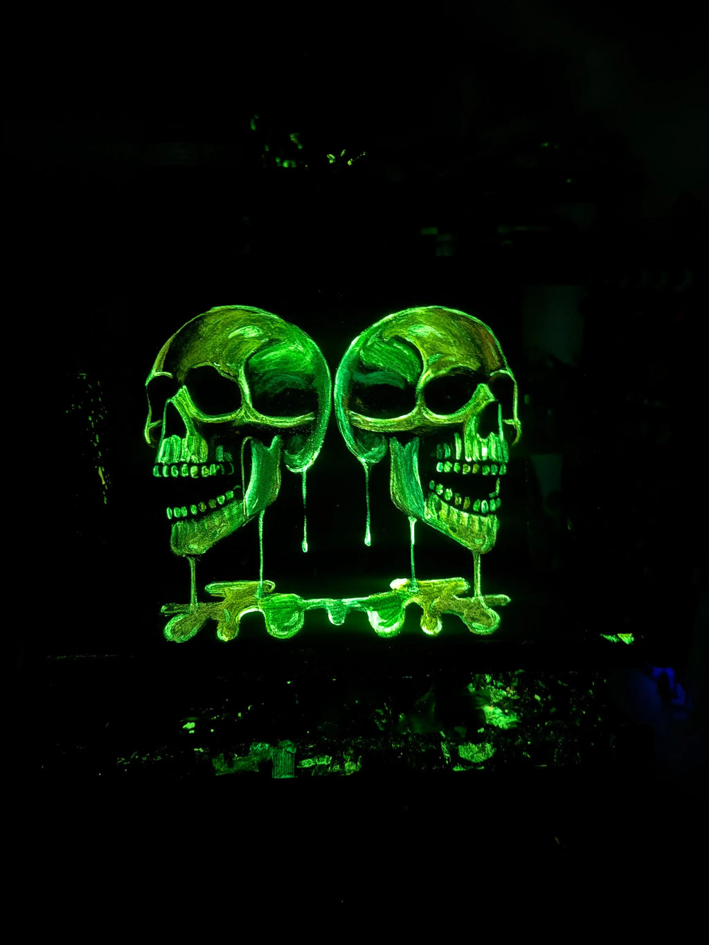 Skull Of Gemini - Original - SOLD by artist Becky Smith - Wyecliffe Galleries