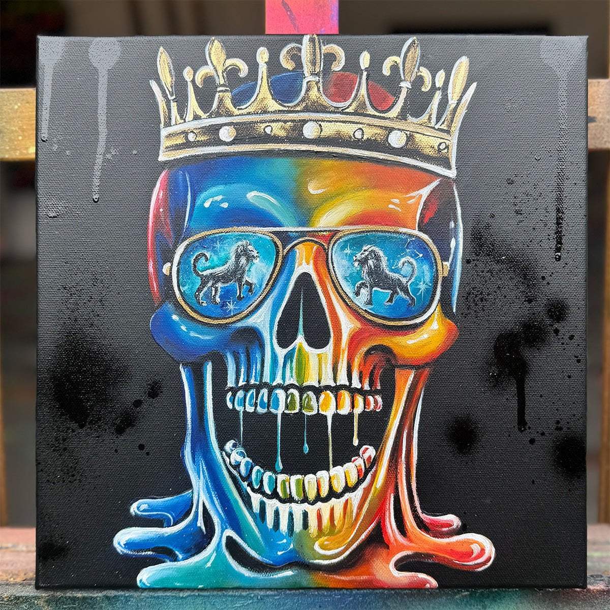 Skull Of Leo - Original - SOLD by artist Becky Smith - Wyecliffe Galleries