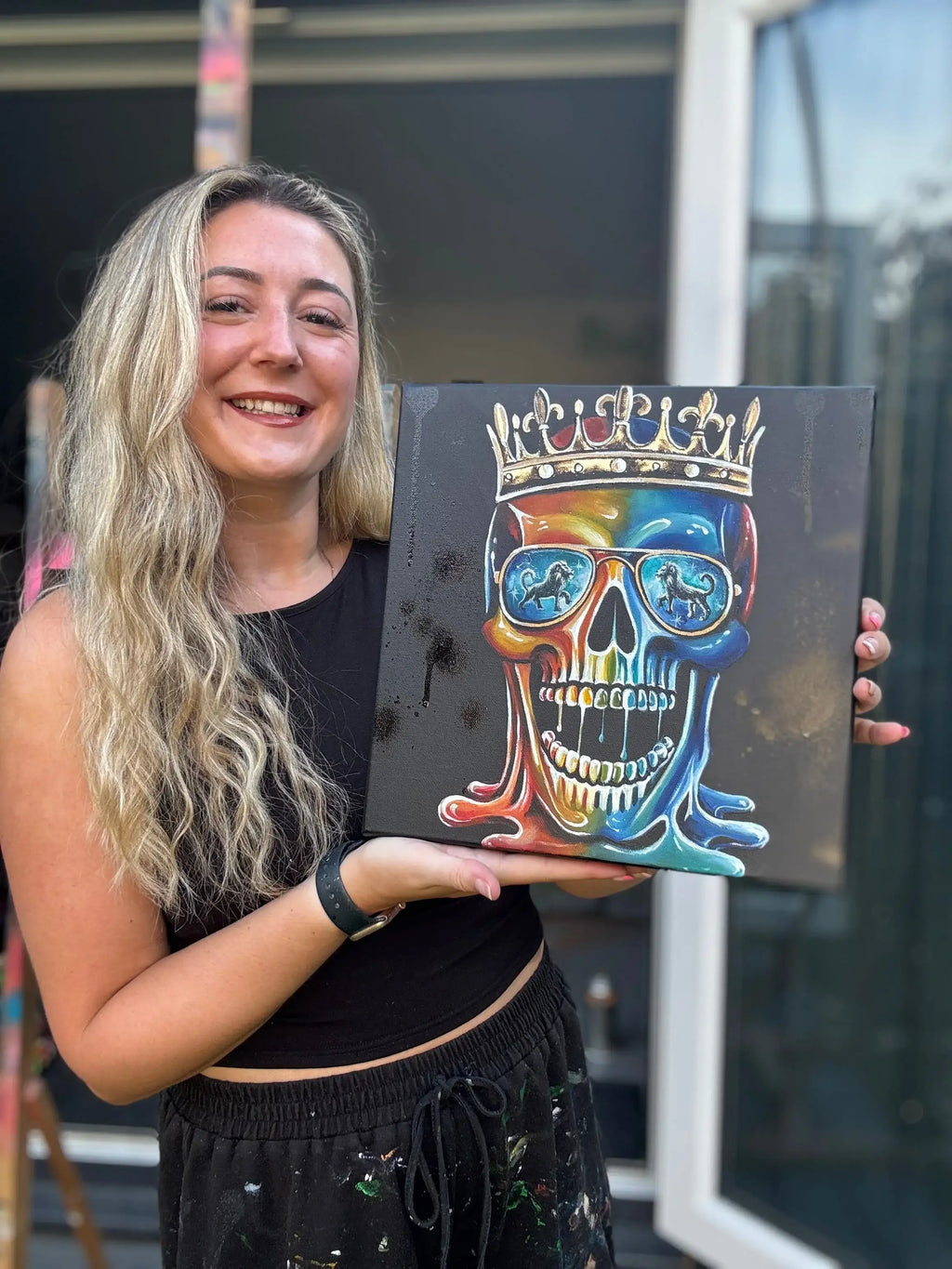 Skull Of Leo - Original - SOLD by artist Becky Smith - Wyecliffe Galleries