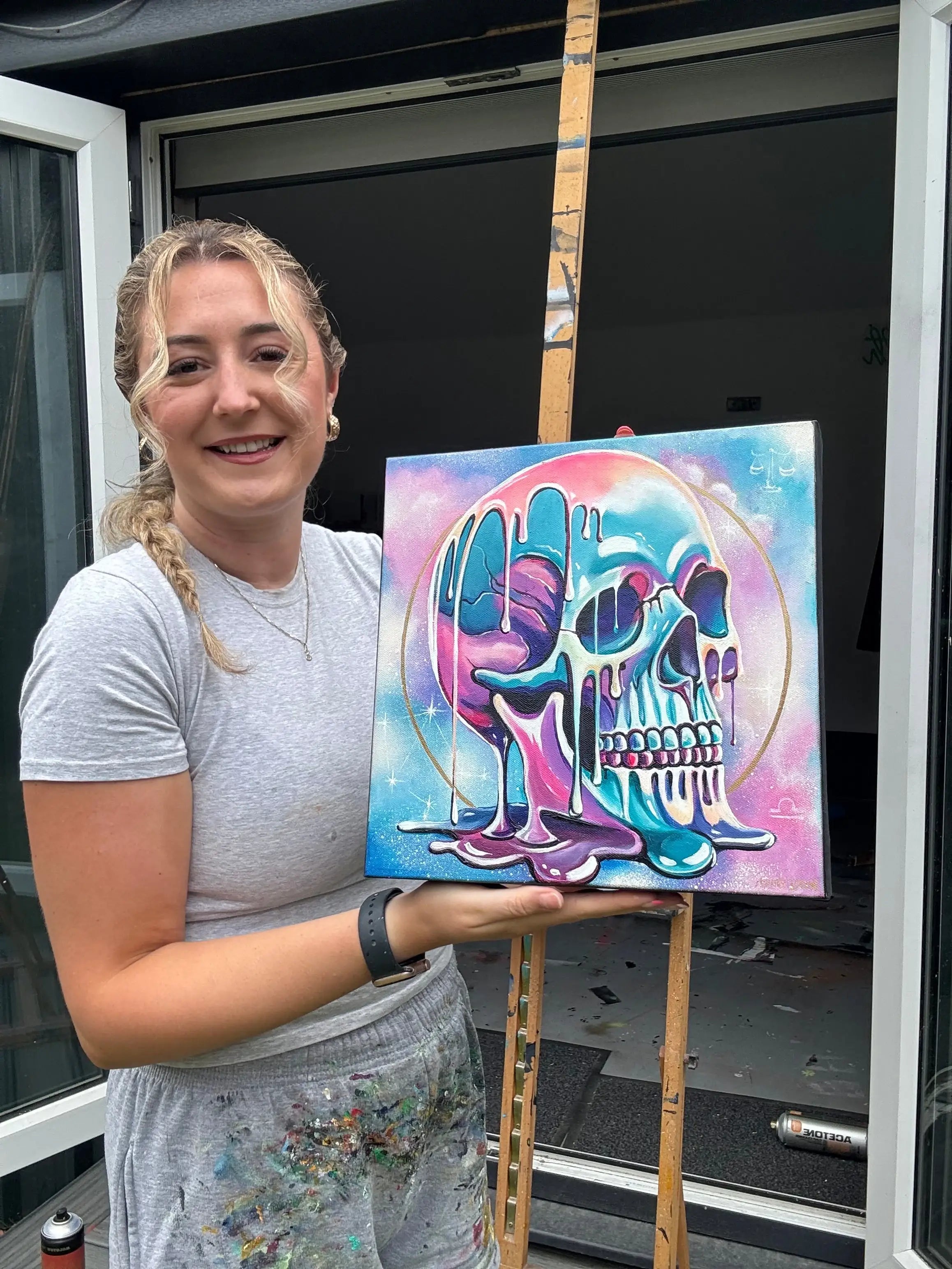 Skull Of Libra - Original by artist Becky Smith - Wyecliffe Galleries