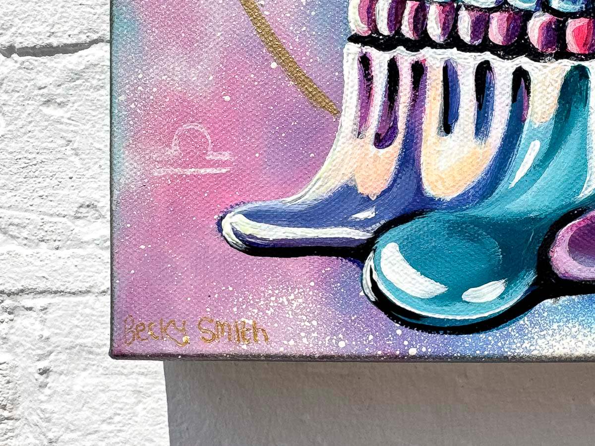 Skull Of Libra - Original by artist Becky Smith - Wyecliffe Galleries