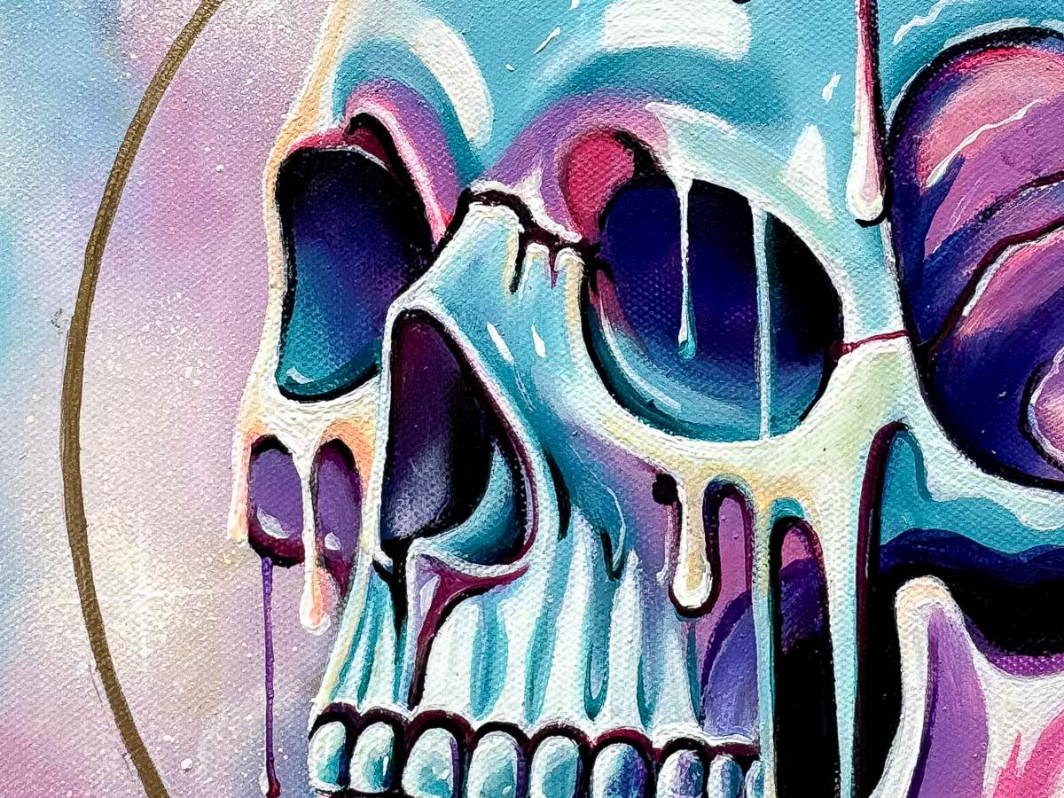 Skull Of Libra - Original by artist Becky Smith - Wyecliffe Galleries