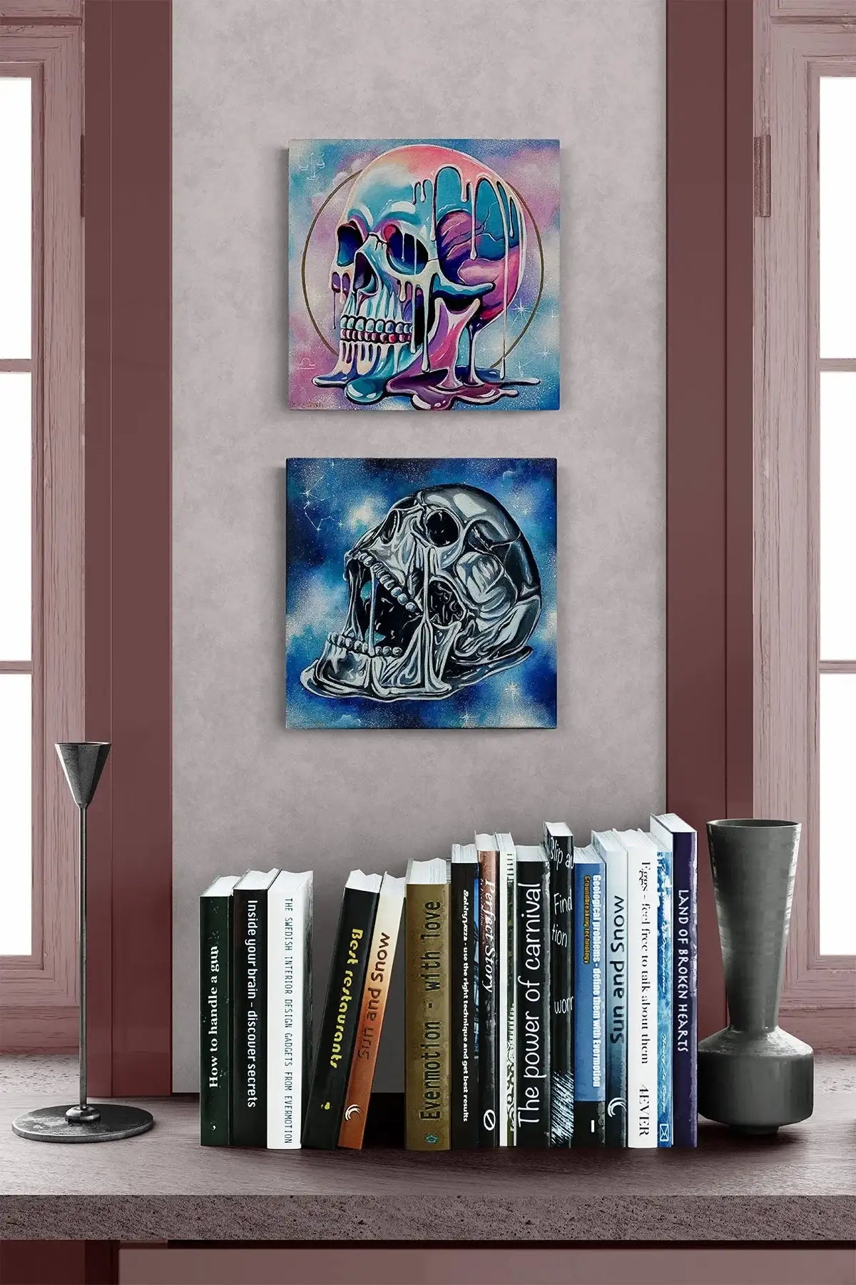 Skull Of Libra - Original by artist Becky Smith - Wyecliffe Galleries
