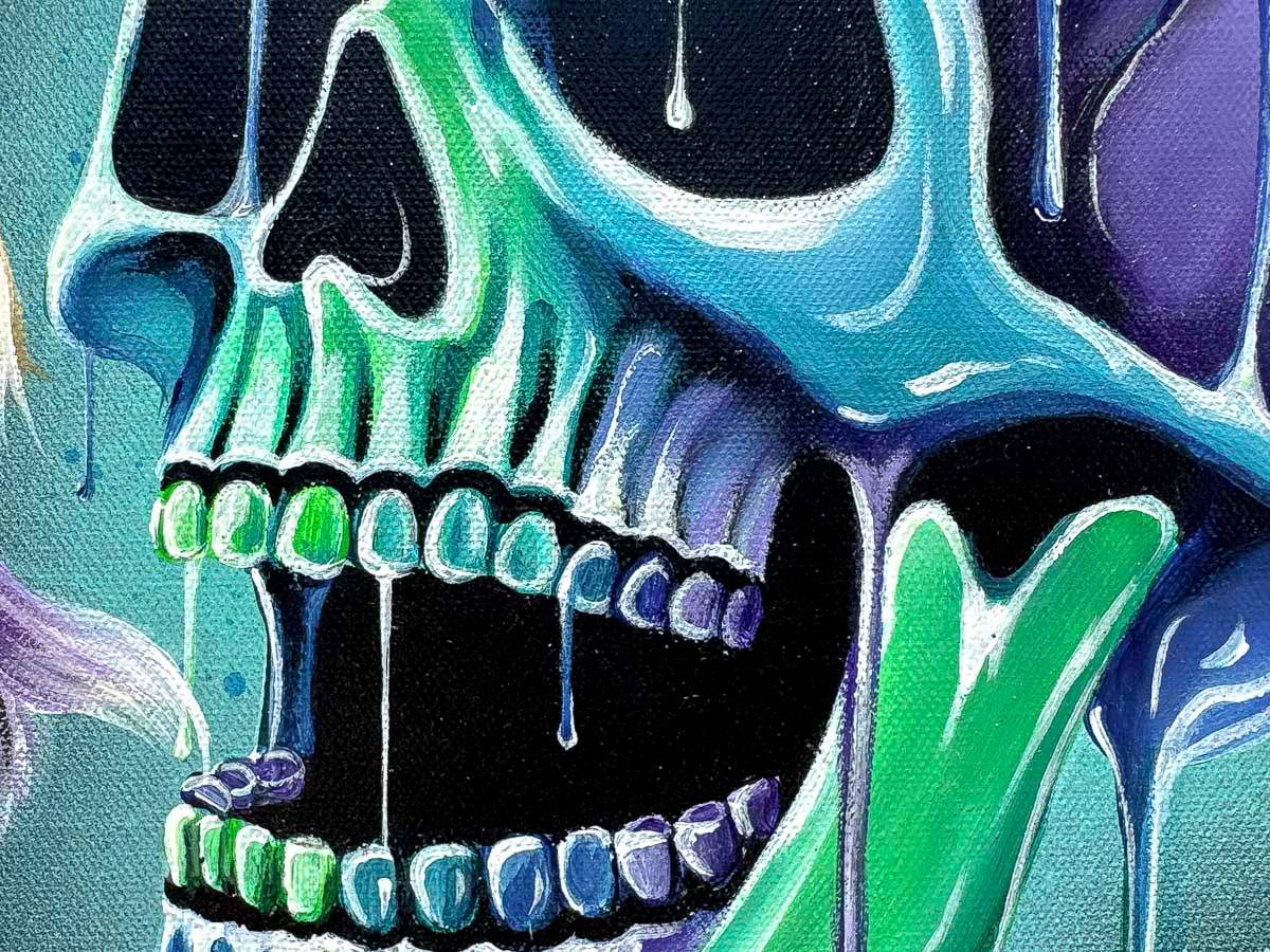 Skull Of Pisces - Original - SOLD by artist Becky Smith - Wyecliffe Galleries