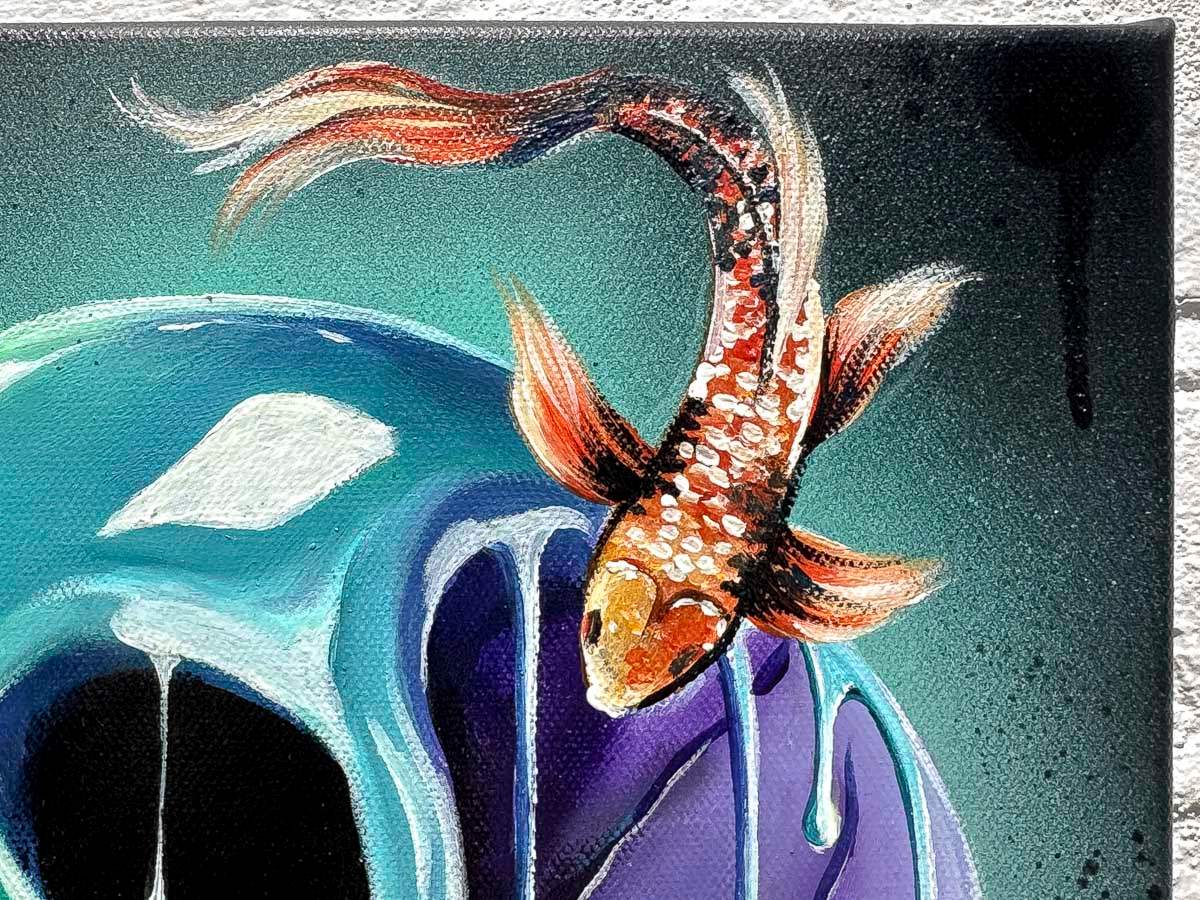 Skull Of Pisces - Original - SOLD by artist Becky Smith - Wyecliffe Galleries