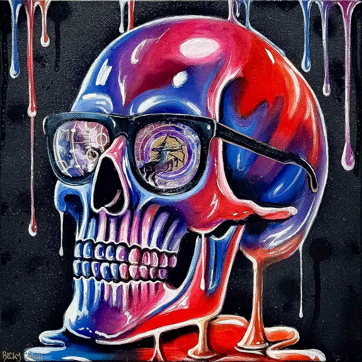 Skull Of Sagittarius - Original by artist Becky Smith - Wyecliffe Galleries