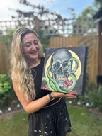 Skull Of Scorpio - Original - SOLD by artist Becky Smith - Wyecliffe Galleries