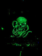 Skull Of Scorpio - Original - SOLD by artist Becky Smith - Wyecliffe Galleries