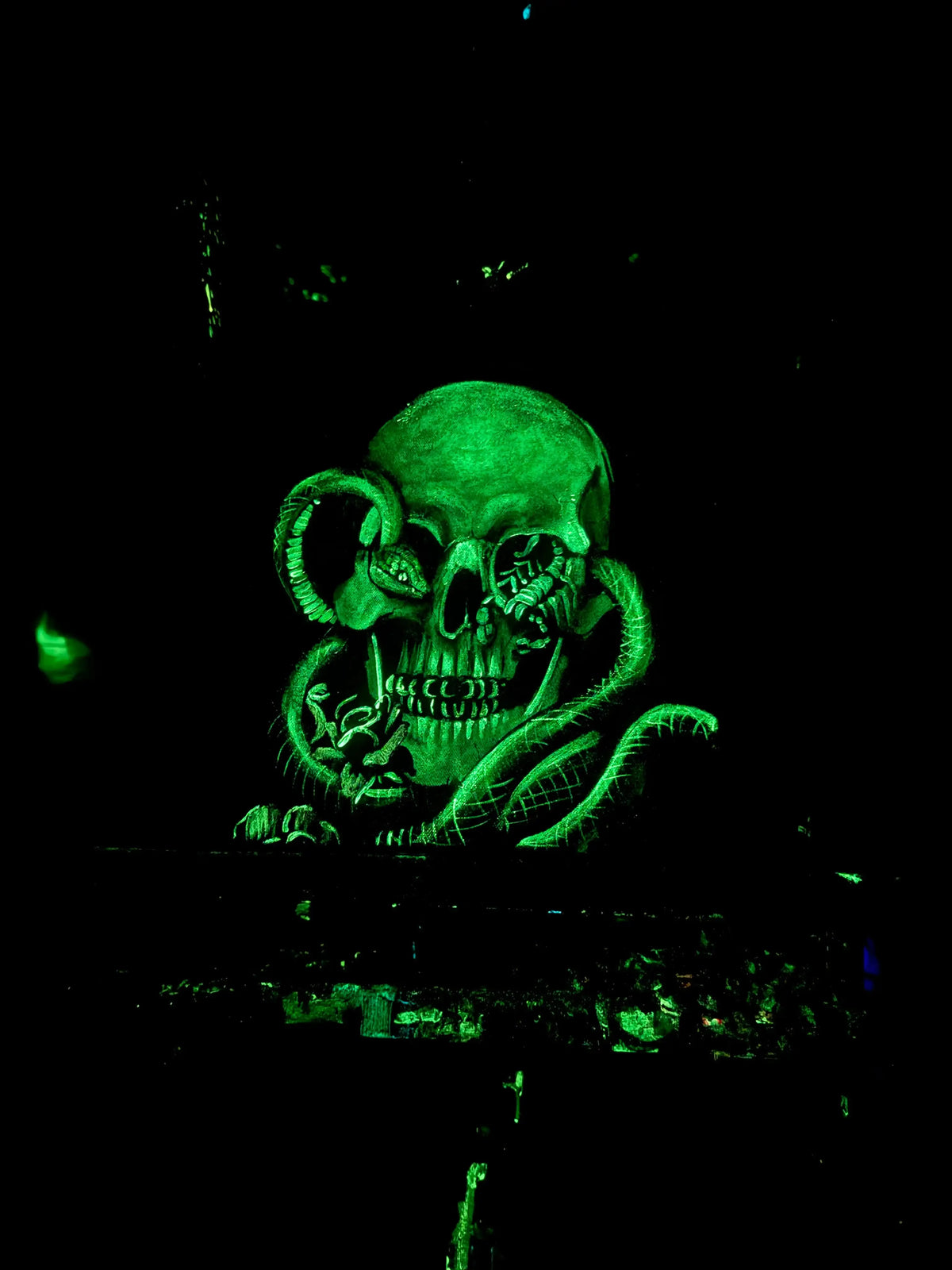Skull Of Scorpio - Original - SOLD by artist Becky Smith - Wyecliffe Galleries