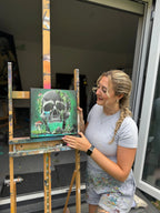 Skull Of Taurus - Original - SOLD by artist Becky Smith - Wyecliffe Galleries