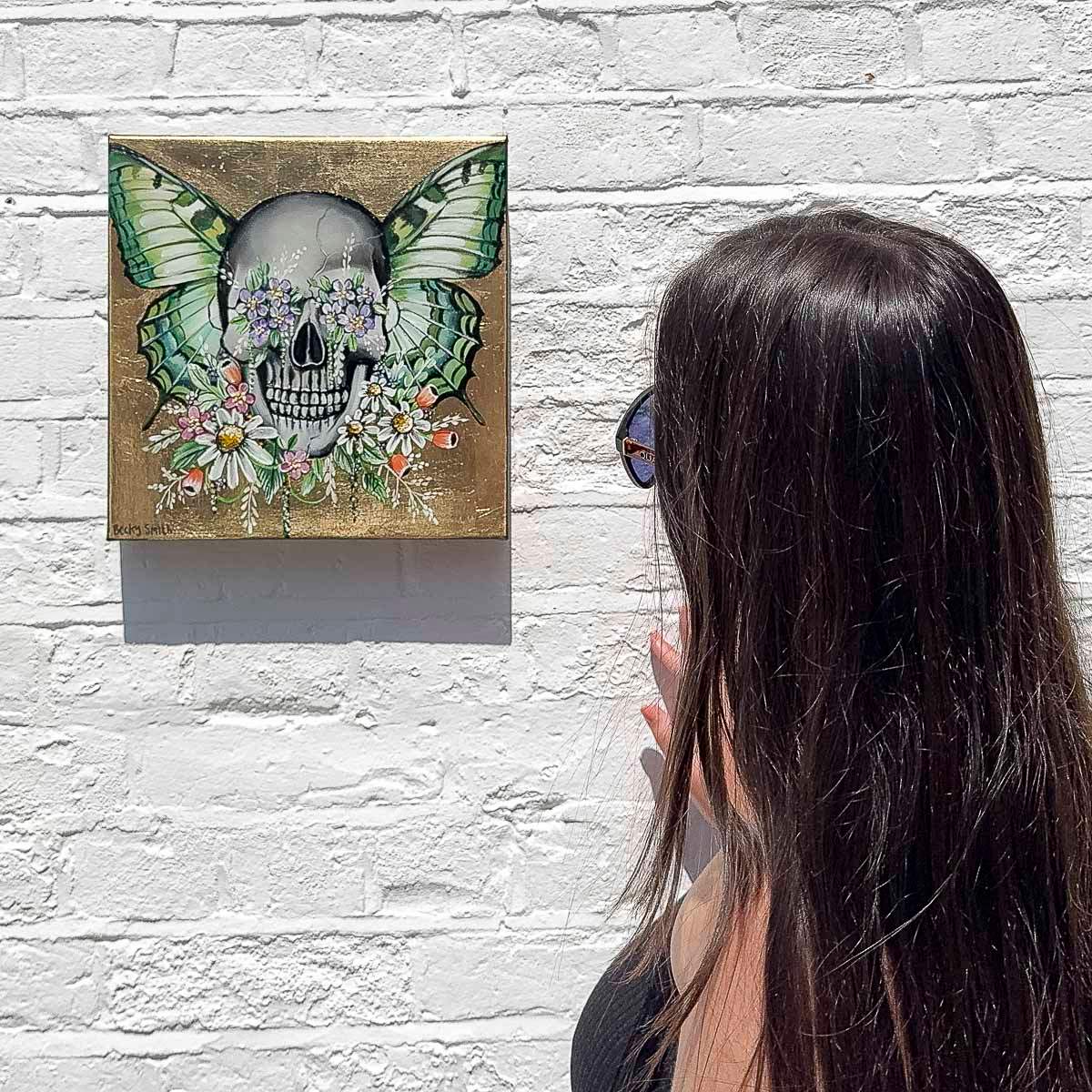 Skull Of Virgo - Original - SOLD by artist Becky Smith - Wyecliffe Galleries