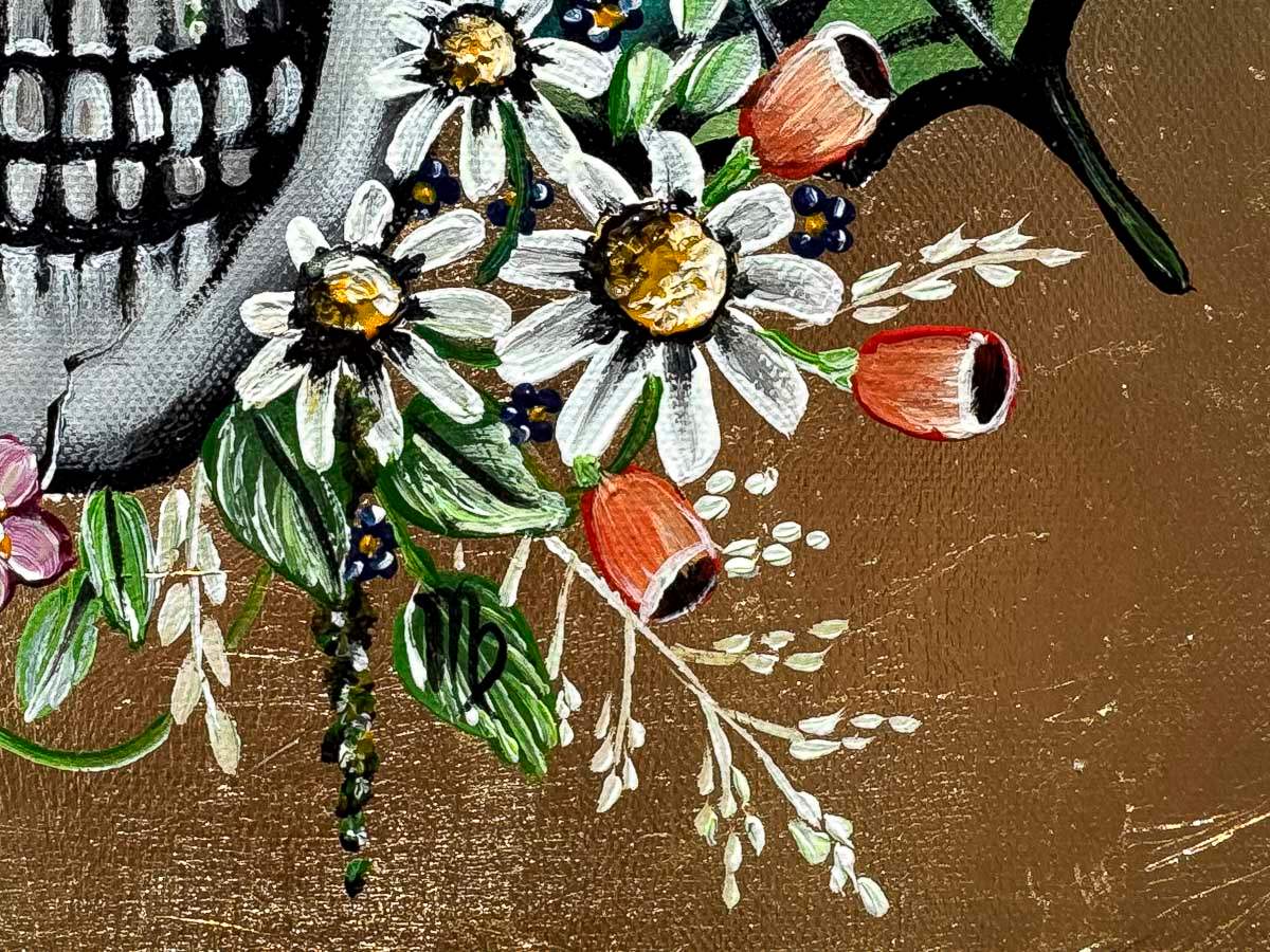 Skull Of Virgo - Original - SOLD by artist Becky Smith - Wyecliffe Galleries