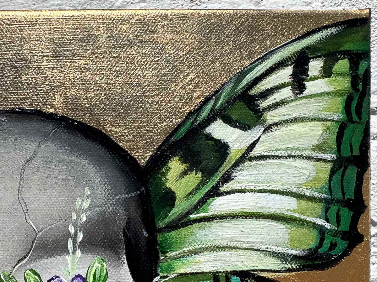 Skull Of Virgo - Original - SOLD by artist Becky Smith - Wyecliffe Galleries