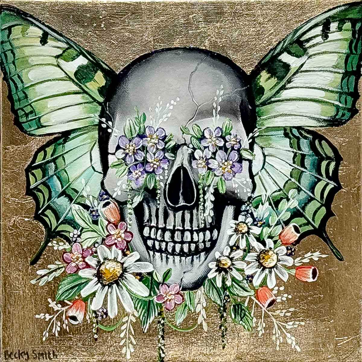 Skull Of Virgo - Original - SOLD by artist Becky Smith - Wyecliffe Galleries