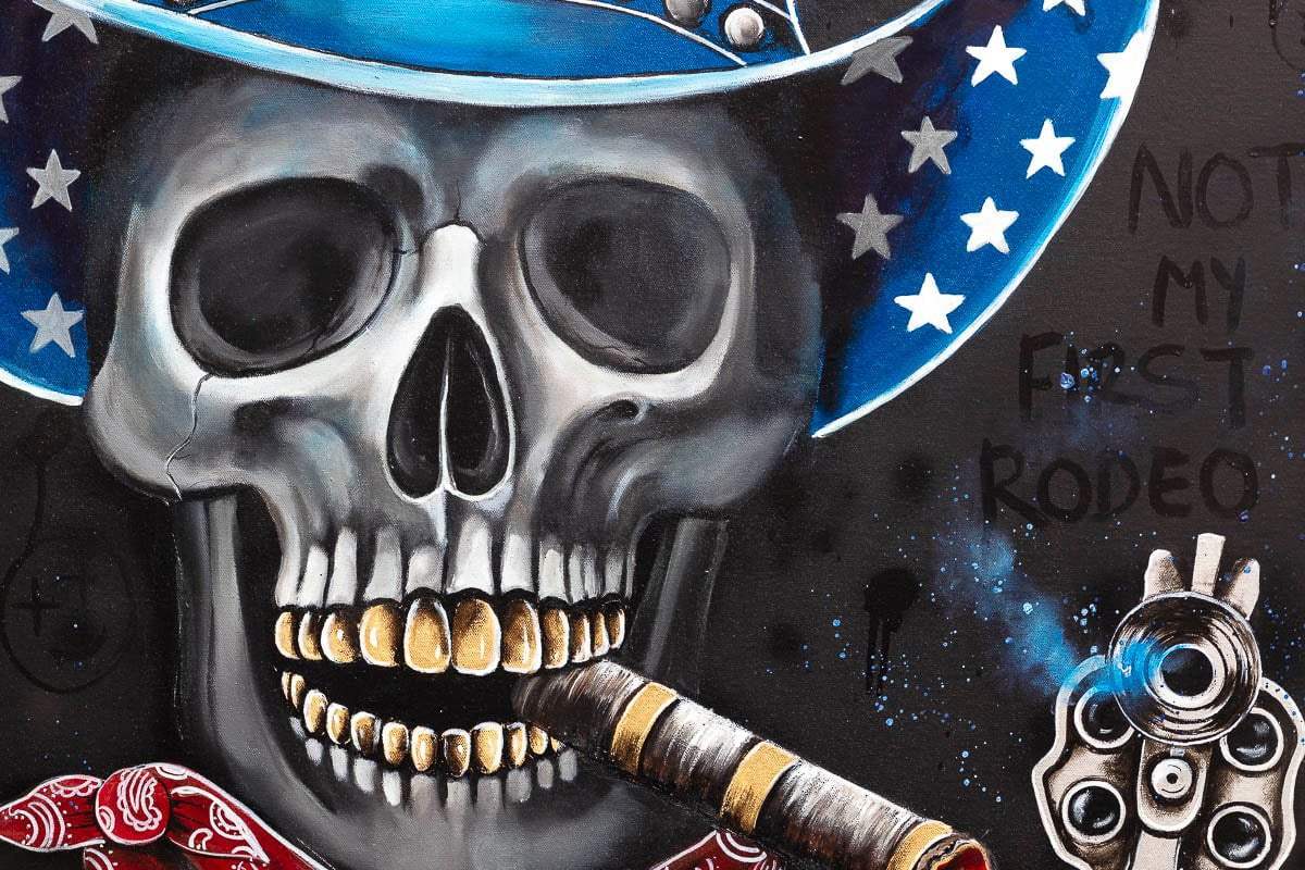 Smokin Barrel's - Original by artist Becky Smith - Wyecliffe Galleries