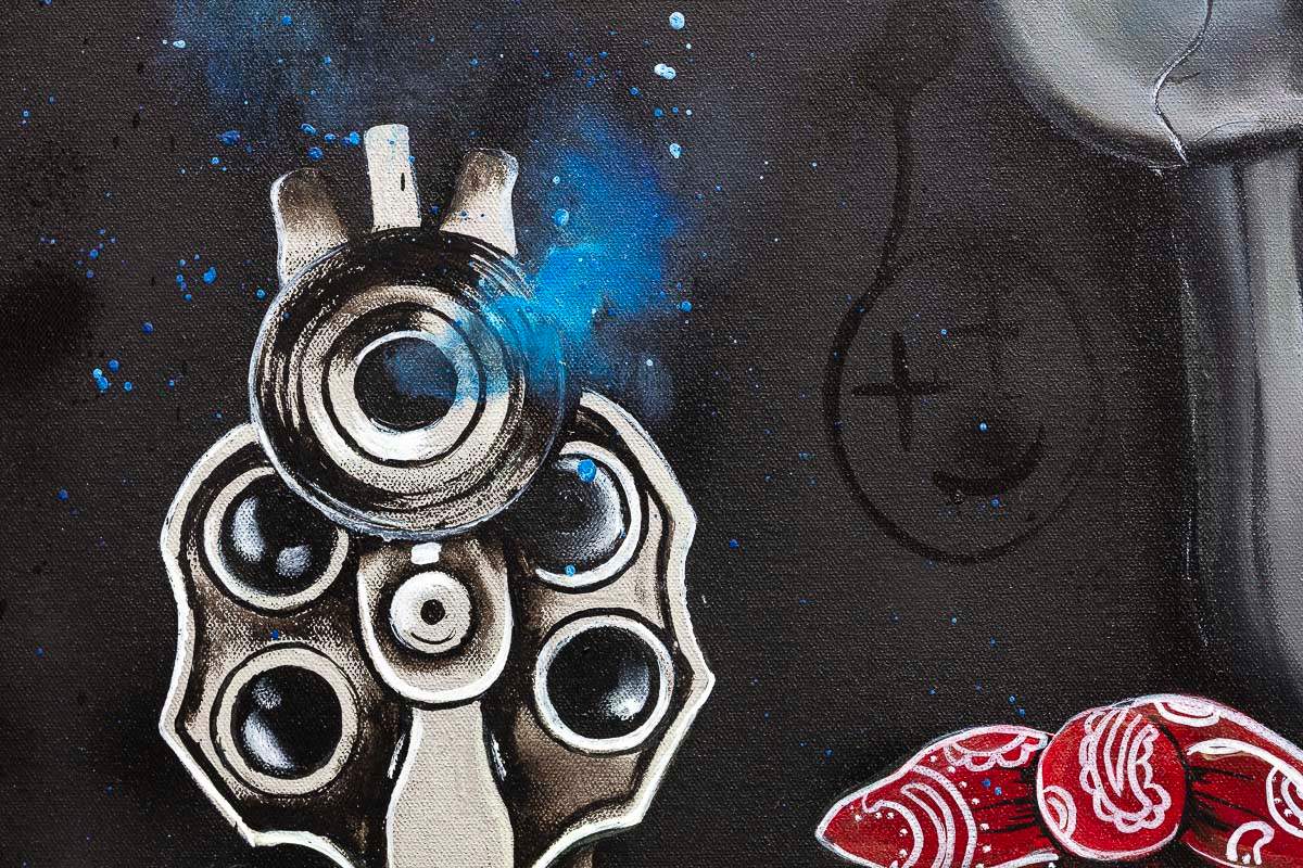 Smokin Barrel's - Original by artist Becky Smith - Wyecliffe Galleries