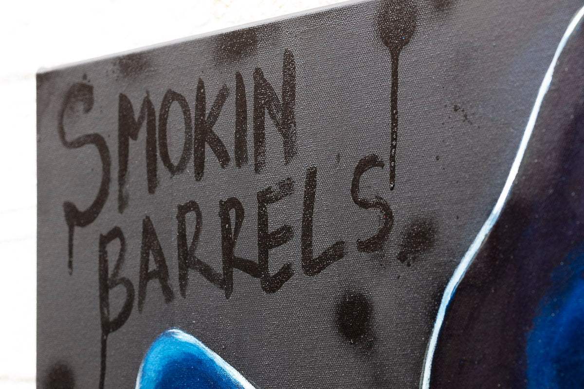 Smokin Barrel's - Original by artist Becky Smith - Wyecliffe Galleries