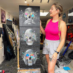 Speak No Evil, See No Evil, Hear No Evil Triptych - Original - SOLD by artist Becky Smith - Wyecliffe Galleries