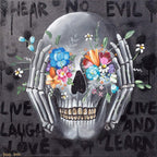 Speak No Evil, See No Evil, Hear No Evil Triptych - Original - SOLD by artist Becky Smith - Wyecliffe Galleries