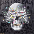 Speak No Evil, See No Evil, Hear No Evil Triptych - Original - SOLD by artist Becky Smith - Wyecliffe Galleries