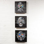 Speak No Evil, See No Evil, Hear No Evil Triptych - Original - SOLD by artist Becky Smith - Wyecliffe Galleries