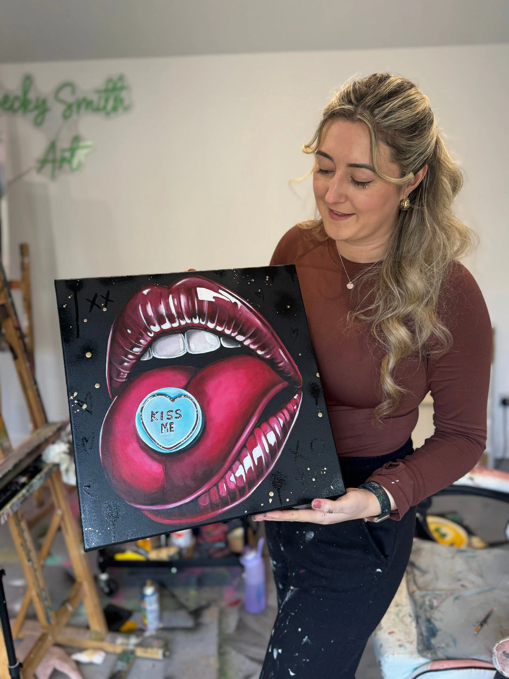 Sweet Talk - Original - SOLD by artist Becky Smith - Wyecliffe Galleries