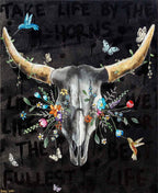 Take Life By The Horns - Original - SOLD by artist Becky Smith - Wyecliffe Galleries