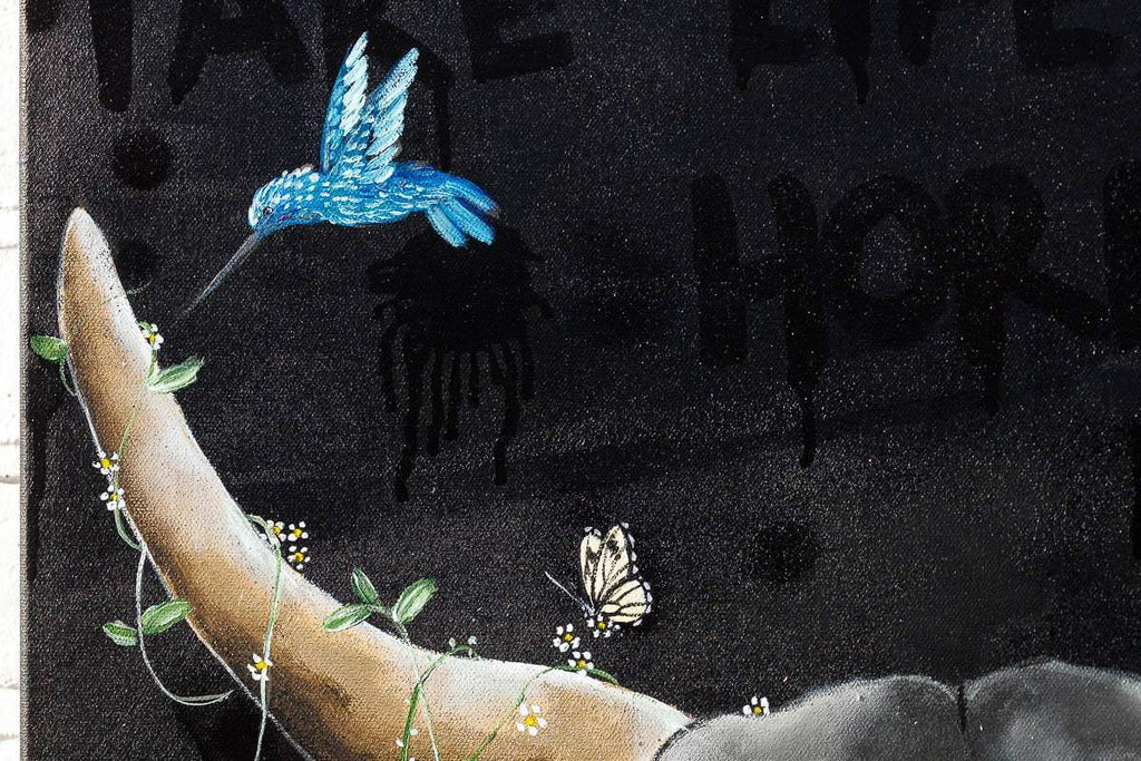 Take Life By The Horns - Original - SOLD by artist Becky Smith - Wyecliffe Galleries