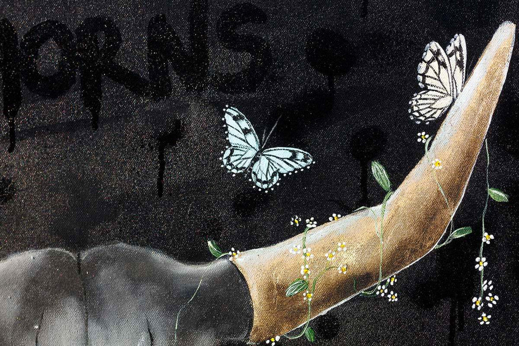 Take Life By The Horns - Original - SOLD by artist Becky Smith - Wyecliffe Galleries