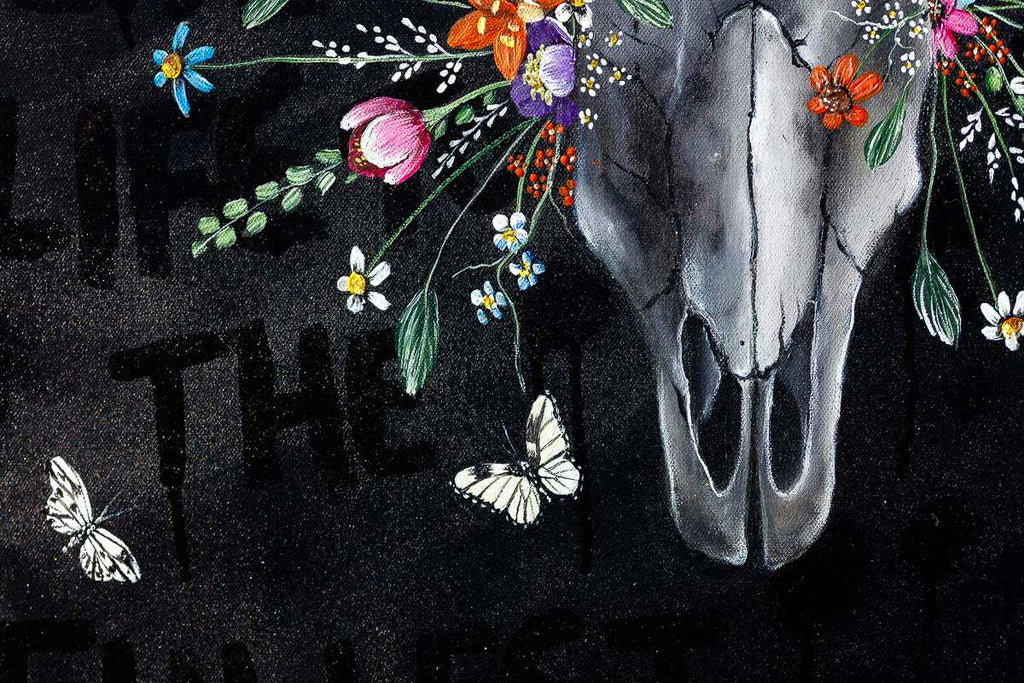 Take Life By The Horns - Original - SOLD by artist Becky Smith - Wyecliffe Galleries