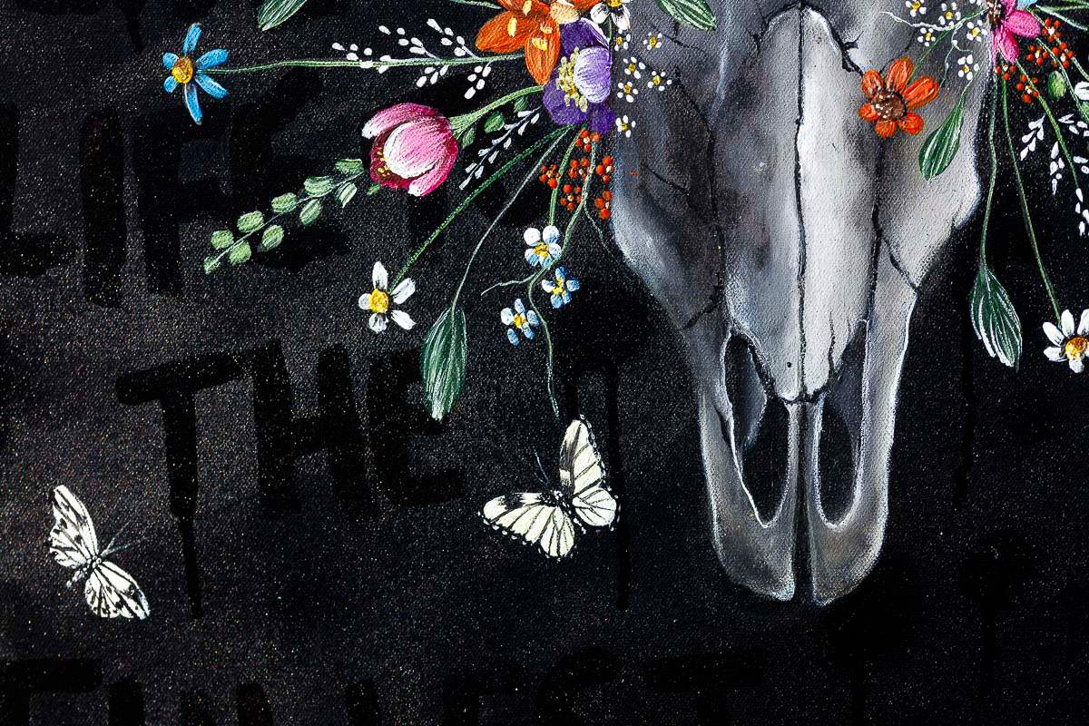 Take Life By The Horns - Original - SOLD by artist Becky Smith - Wyecliffe Galleries