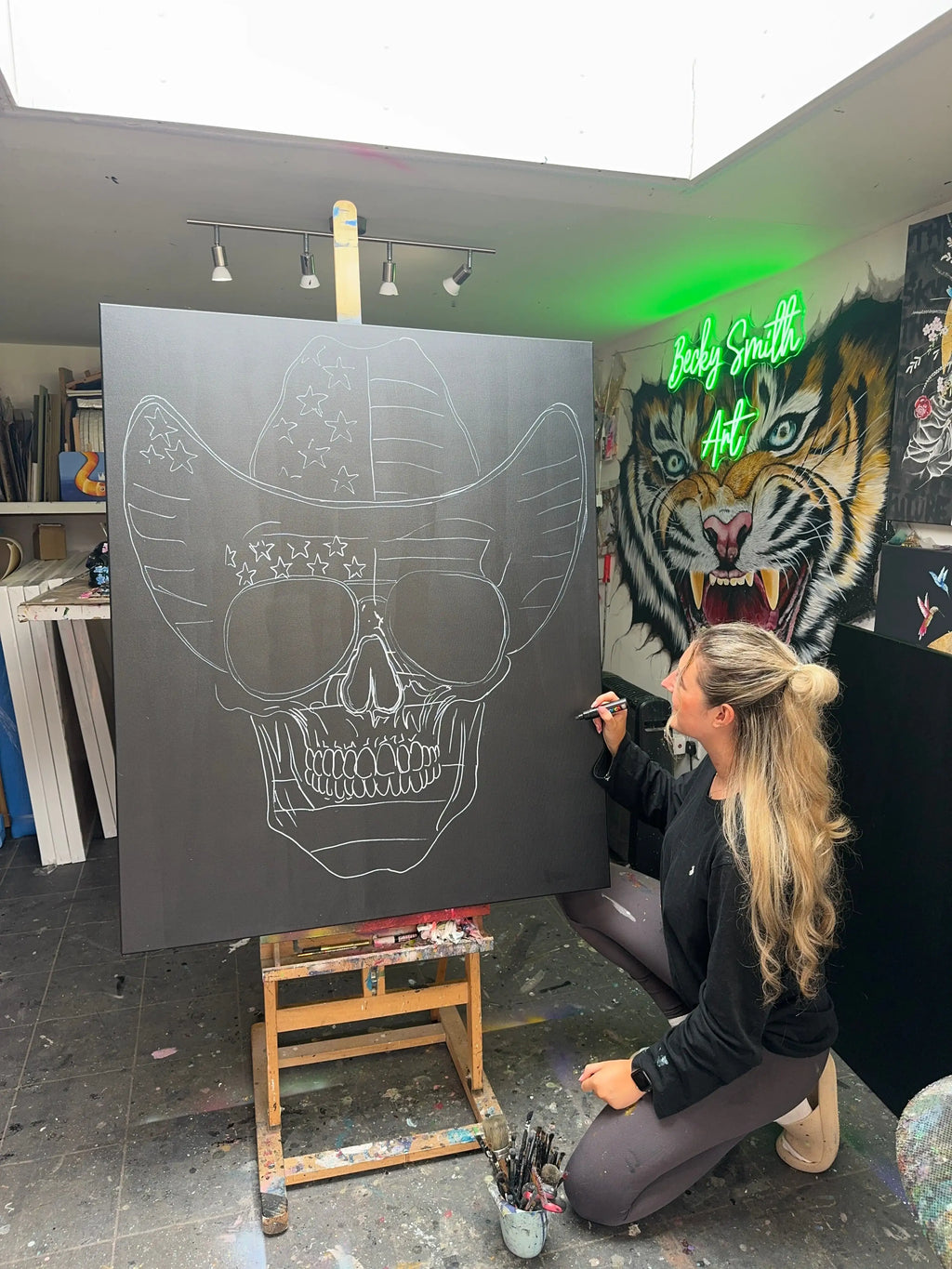 Texas Hold 'Em - Original by artist Becky Smith - Wyecliffe Galleries