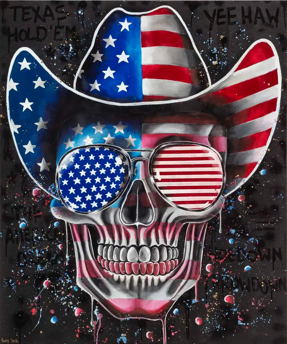 Texas Hold 'Em - Original by artist Becky Smith - Wyecliffe Galleries