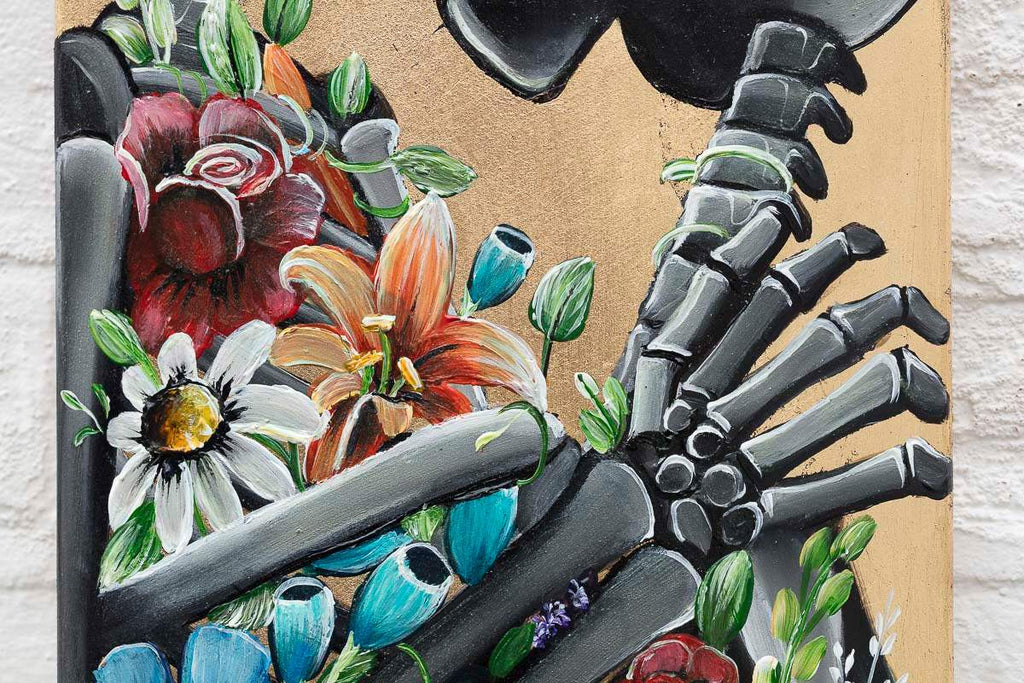 The Balance of Love – Original Skate Deck - SOLD by artist Becky Smith - Wyecliffe Galleries