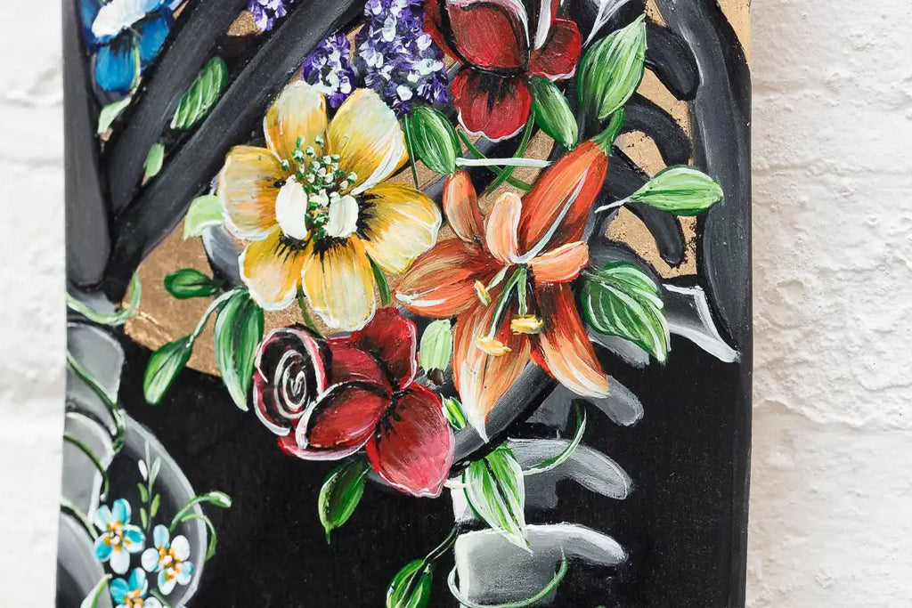 The Balance of Love – Original Skate Deck - SOLD by artist Becky Smith - Wyecliffe Galleries