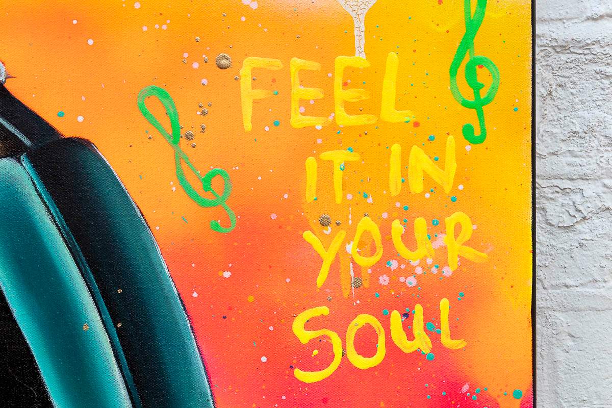 The Music Made Me Do It - Original - SOLD by artist Becky Smith - Wyecliffe Galleries