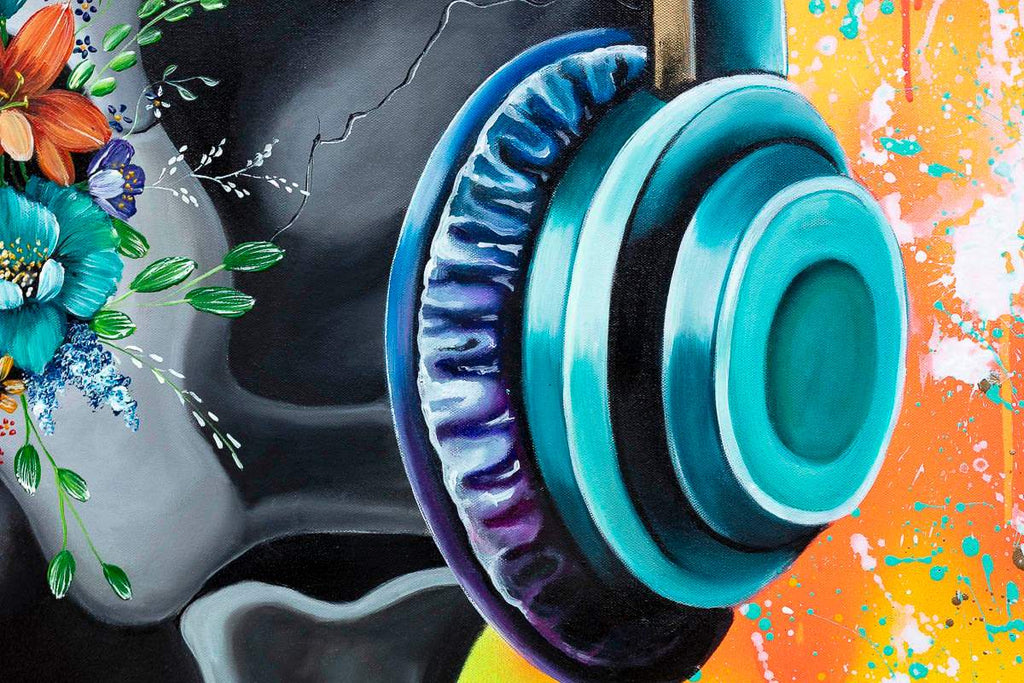 The Music Made Me Do It - Original - SOLD by artist Becky Smith - Wyecliffe Galleries