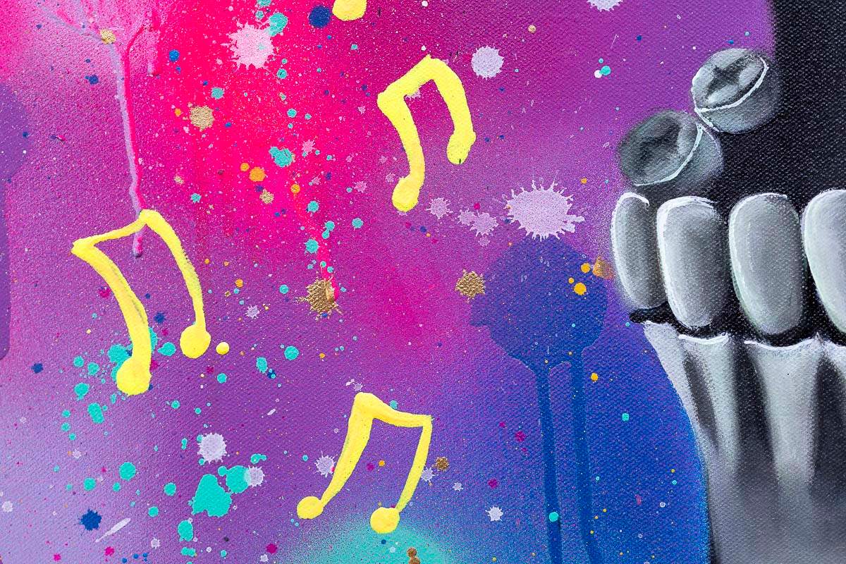 The Music Made Me Do It - Original - SOLD by artist Becky Smith - Wyecliffe Galleries