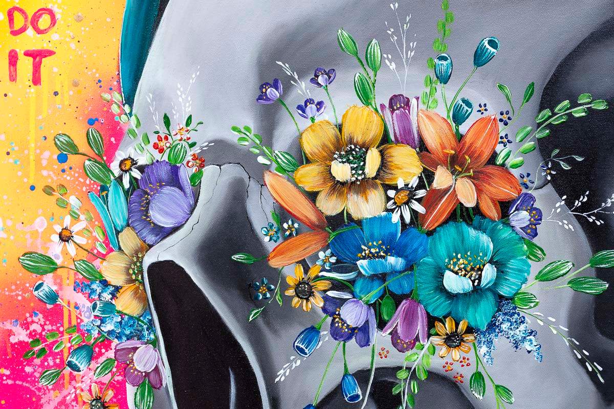 The Music Made Me Do It - Original - SOLD by artist Becky Smith - Wyecliffe Galleries